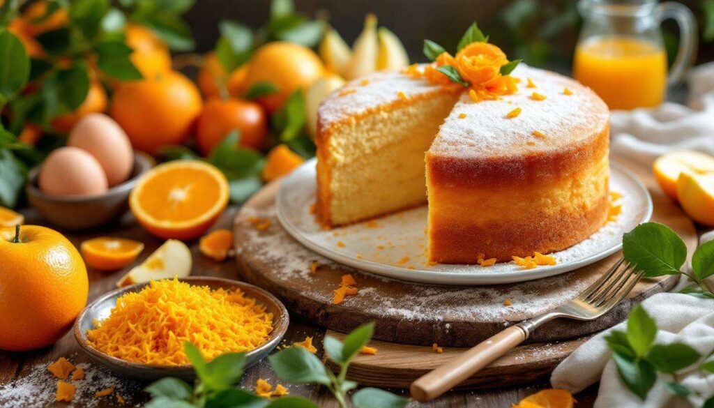 Chiffon cake alle mele e arancia-una nuvola