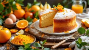 Chiffon cake alle mele e arancia-una nuvola