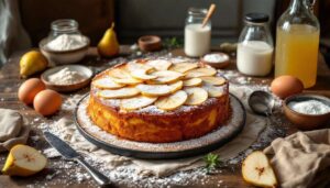 Torta con le pere soffice senza burro pronta in 30 minuti