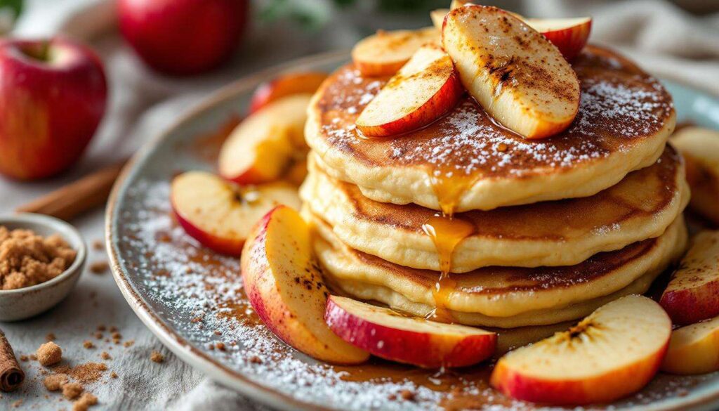 Torta pancake alle mele ricetta senza burro e cotta in padella per un dolce con le mele leggero soffice e veloce!