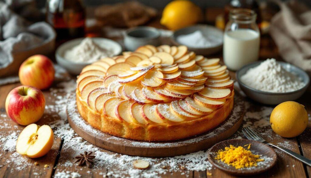 Torta di mele Mamma Rosa: soffice, piena di mele e profumata di vaniglia e rum
