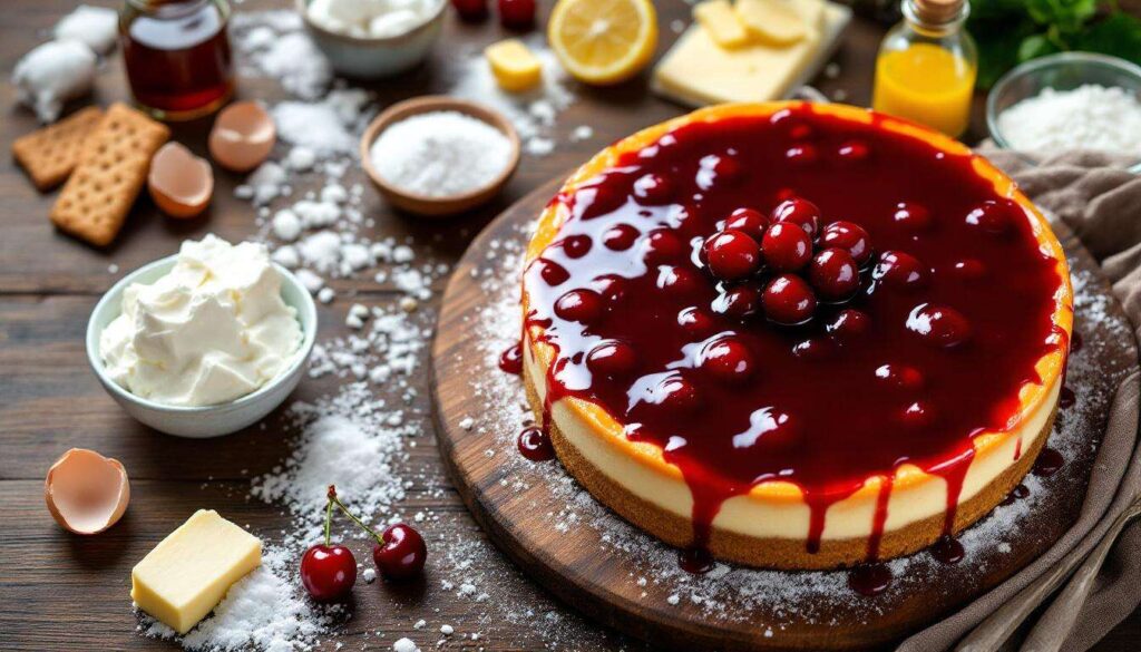 Avevo del formaggio spalmabile, ho deciso di preparare una cheesecake con topping di ciliegie ed è una delizia
