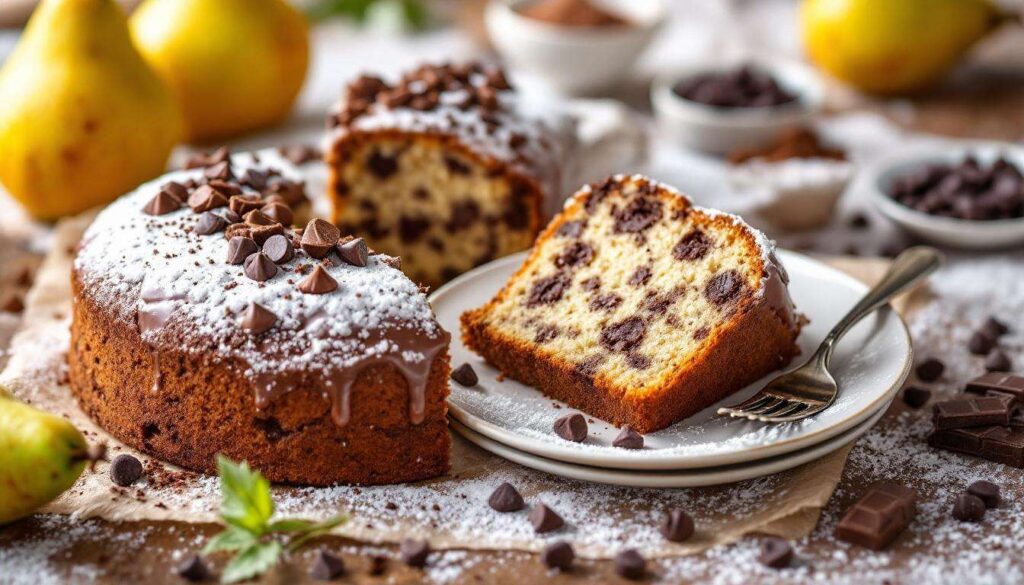 Torta soffice yogurt, cioccolato e pere: umida e profumata, ideale per colazione
