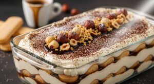 Mattoncino dolce senza cottura al caffè: biscotti, mascarpone e nocciole in 60 minuti
