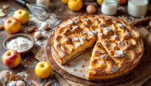 Torta di mele rustica: morbida e piena di mele