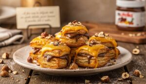 A fine cena ho deliziato tutti con questo dolcetto, piccoli bocconi di paradiso fatti di nutella