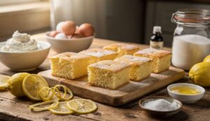 Quadrotti ricotta e limone: il dolce soffice senza lievito, pronto in una ciotola